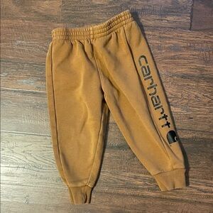 Carhartt Toddler Tan Joggers with Logo